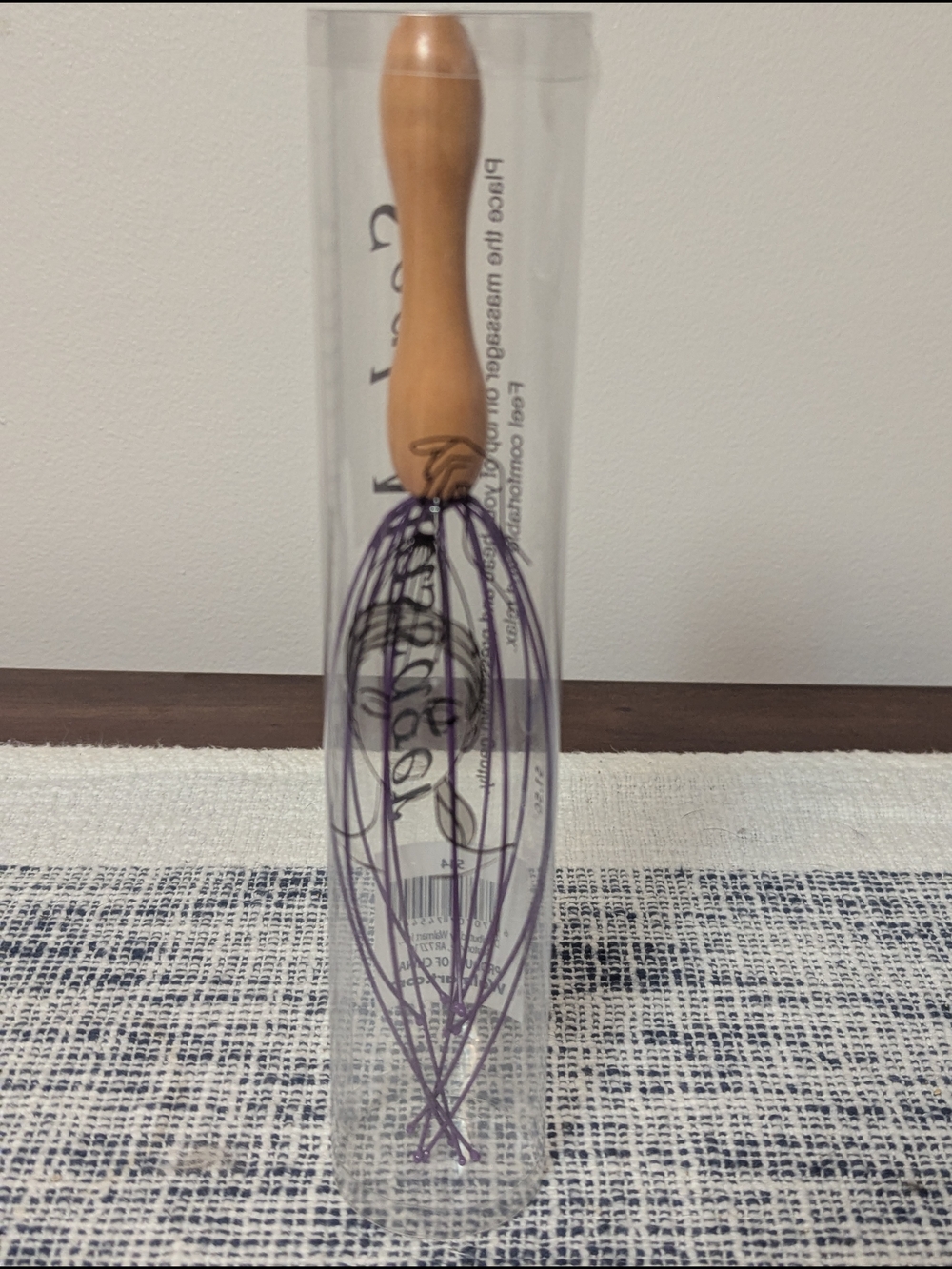 Wood Handle Purple Scalp Massager – Relaxing Head Stimulation